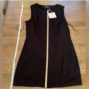 Kittenish black and gold zip up dress size small